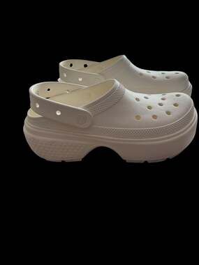 New Crocs stomp white Platform Sandals Men's 10 Women's 12